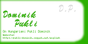 dominik pukli business card